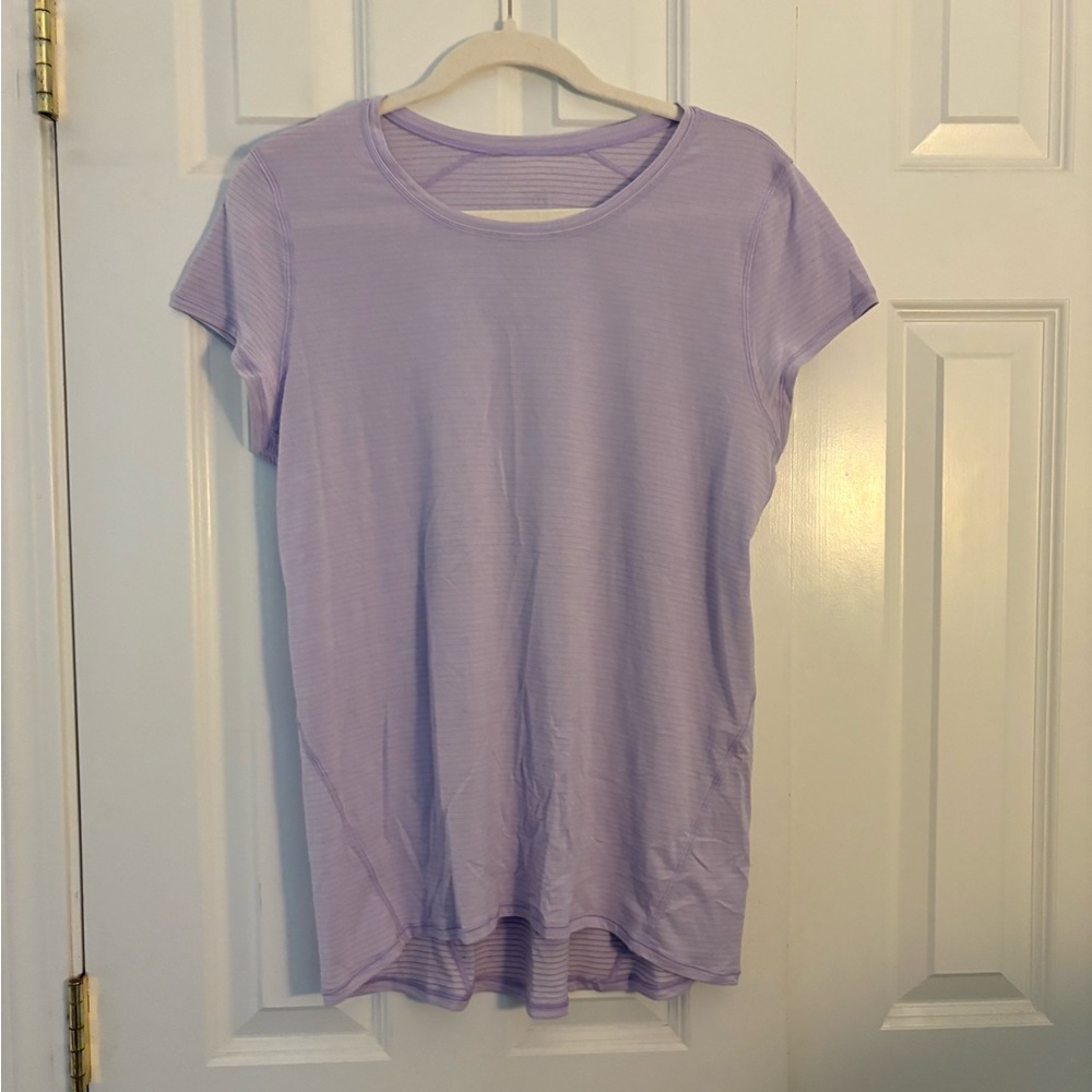 Lululemon Athletica Purple Fitted Short Sleeve Tee
